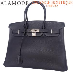 HERMES(エルメス) バーキン35 ブルーニュイ ネイビー紺 トゴ シルバー金具 ?G刻印 ハンドバッグ トート 40802187835【アラモード】