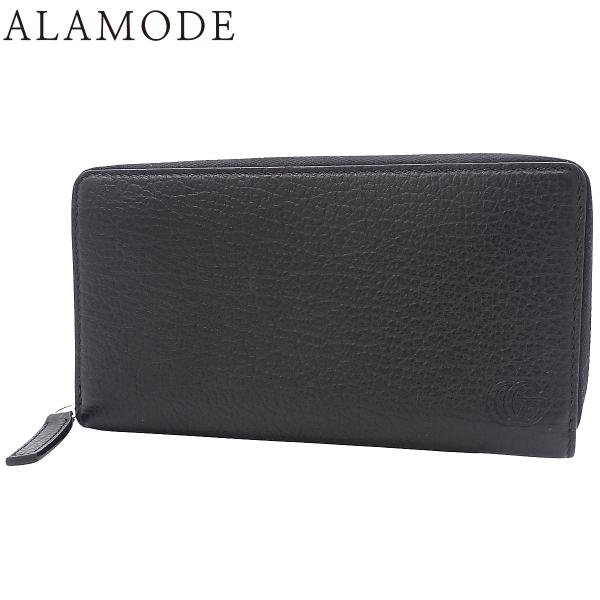 GUCCI(グッチ) ダブルG ロングウォレット 長財布 ラウンドファスナー GGマーモント レザー...