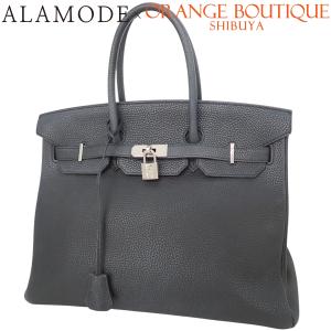 HERMES(エルメス) バーキン35 ブルーニュイ ネイビー紺 トゴ パラジウム金具 シルバー金具 C刻印 ハンドバッグ 40802193172【アラモード】