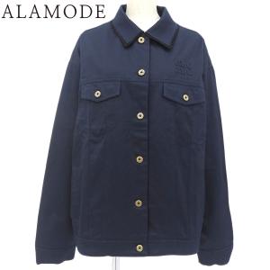 Miu Miu(ミュウミュウ) カットオフ コットンジャケット コート 2024年 42 コットン 紺 黒 ML1063 S000 40802196289【アラモード】