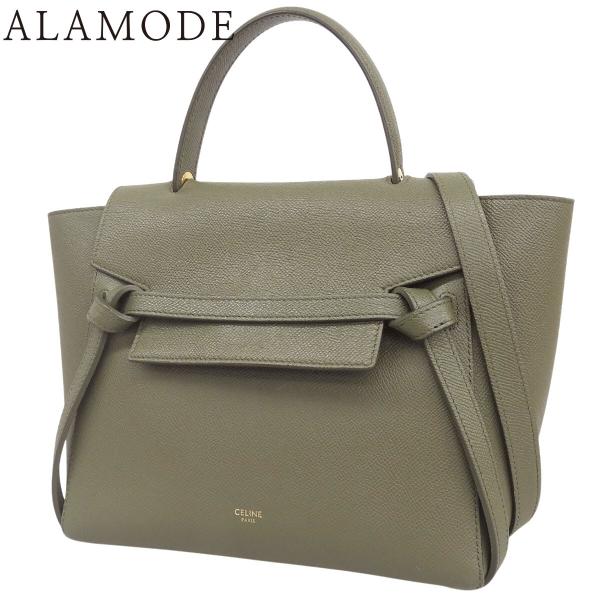 CELINE(セリーヌ) ベルトバッグ マイクロ ハンドバッグ 2WAY グレインカーフレザー カー...