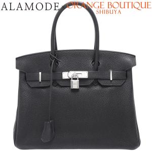HERMES(エルメス) バーキン30 ブラック黒 トゴ シルバー金具 □N刻印 ハンドバッグ トートバッグ 40802196868【アラモード】