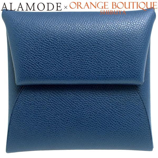 HERMES(エルメス) バスティア ディープブルー マダム シルバー金具 B刻印 コインケース ウ...