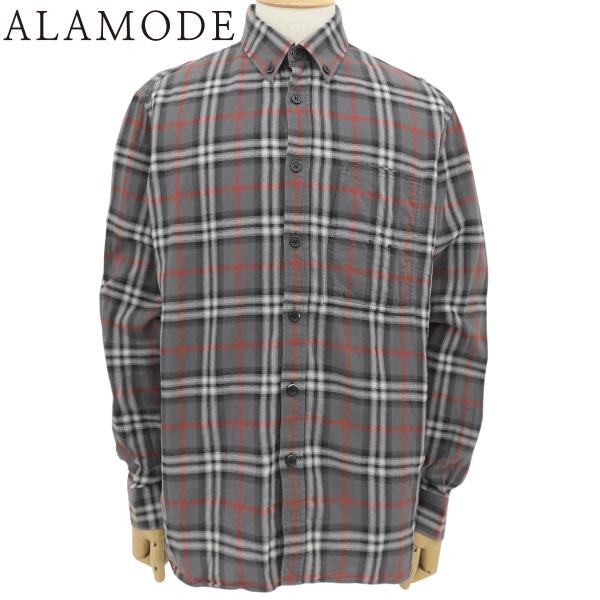 BURBERRY(バーバリー) ノバチェック 長袖シャツ ポップトレーディングカンパニー M グレー...