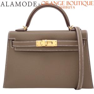HERMES(エルメス) ミニケリー2 エトープ グレージュ ヴォーエプソン ゴールド金具 K刻 ハンドバッグ ショルダー 40802213075【アラモード】