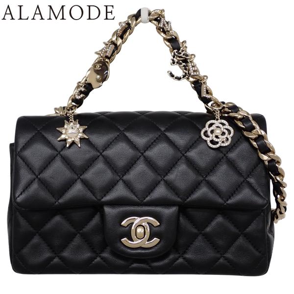 CHANEL(シャネル) マトラッセ ミニフラップ チェーンショルダーバッグ ハンド アイコンチャー...