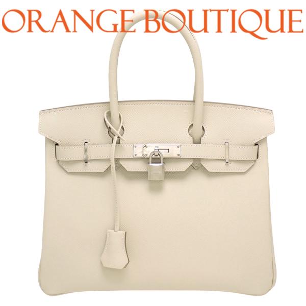 HERMES(エルメス) バーキン30 クレ オフホワイトアイボリー ヴォーエプソン シルバー金具 ...