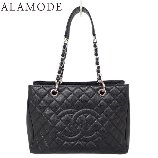 CHANEL(シャネル) マトラッセ ココマーク GST トート トートバッグ 肩掛け キャビアスキ...