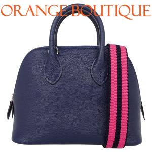 HERMES(エルメス) ボリード1923ミニ ブルーネイビー ネイビー紺 シェーブル シルバー金具 K刻印 ハンドバッグ 40802218760【アラモード】