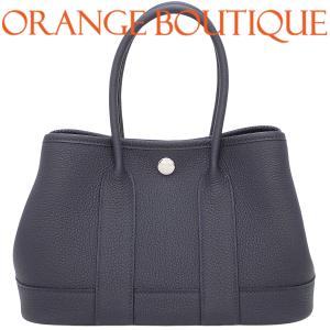 【未使用】HERMES(エルメス) ネオガーデンパーティ23 ブルーニュイ ネイビー紺 ネゴンダ シルバー金具 K刻印 40802220313【アラモード】