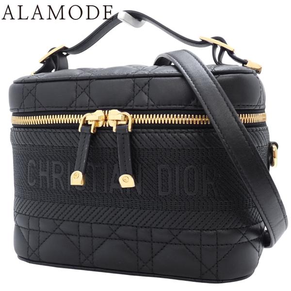 クリスチャン・ディオール カナージュ ディオール トラベル スモール ヴァニティ ハンドバッグ レザ...