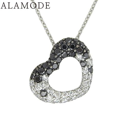 ポンテヴェキオ エモツィオーネ ミニモ ネックレス K18 ホワイトゴールド WG パヴェ シルバー...