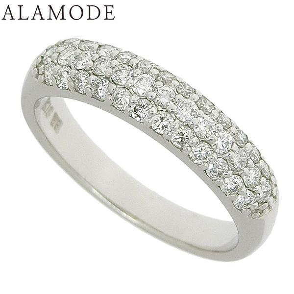 Ponte Vecchio(ポンテヴェキオ) D0.40 ハーフパヴェ リング ダイヤ K18 ホワ...