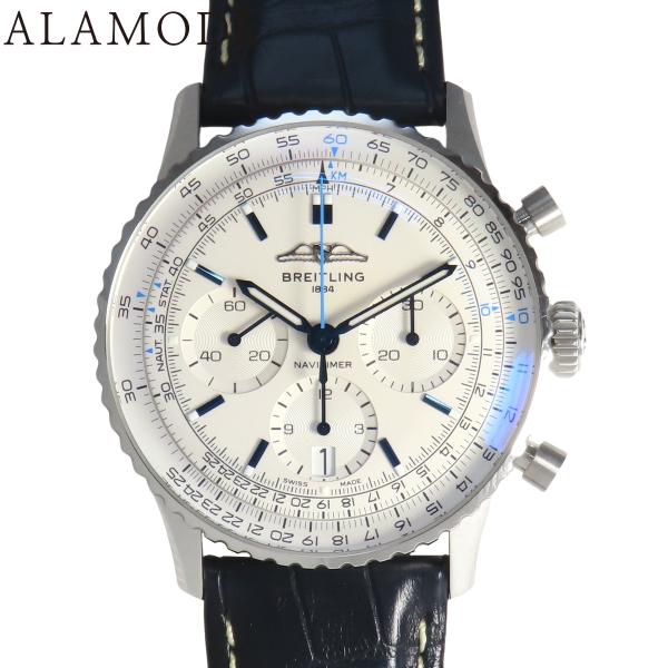 【保証書付】ブライトリング ナビタイマーB01 クロノグラフ41 AB0139 SS/革 ホワイト ...