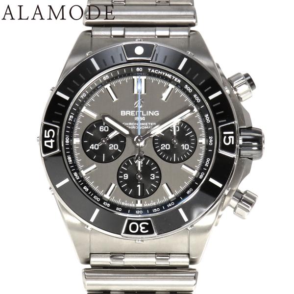 【保証書付】ブライトリング スーパークロノマット B01 44 EB0136 TI グレー 自動巻き...