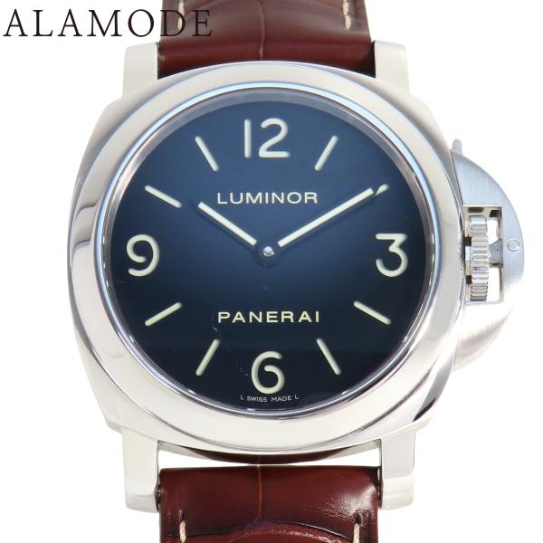 【保証書付】パネライ ルミノール ベース PAM00112 SS/革 ブラック 手巻き メンズ 41...