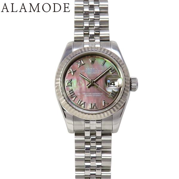 【保証書】ロレックス デイトジャスト 179174NG WG/SS ブラックシェルローマ 自動巻き ...