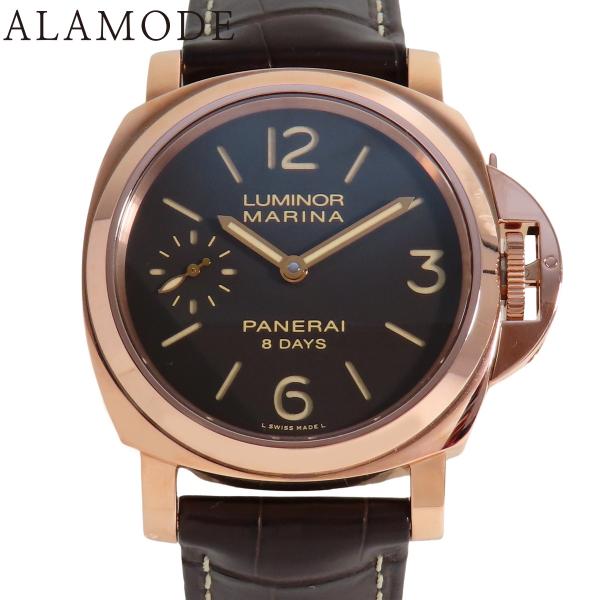 【保証書】パネライ ルミノール マリーナ 8デイズ オロロッソ PAM00511 PG/革 ブラウン...