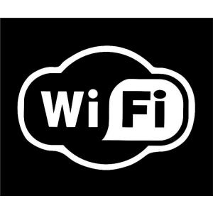 wifi　WIFI　無線通信　インターネット　無線設置あり　電波　ステッカー2枚｜alanzoe