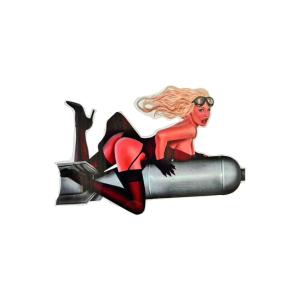 ノーズアート　爆弾美人　セクシーガール　外人ガール　アメリカガール　車　バイク　ガレージ　家具　インテリア　デコレーション　傷隠し　 ステッカー1枚DHE
