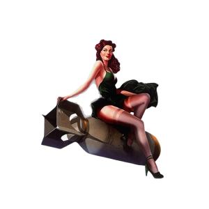 ノーズアート　爆弾美人　セクシーガール　外人ガール　美人　アメリカガール　バイク　ガレージ　インテリア　デコレーション　傷隠し　 ステッカー1枚DHI