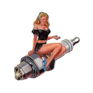 セクシーガール　外人ガール　美人　アメリカガール　点火プラグ　車　バイク　ガレージ　家具　インテリア　デコレーション　傷隠し　 ステッカー1枚DHJ