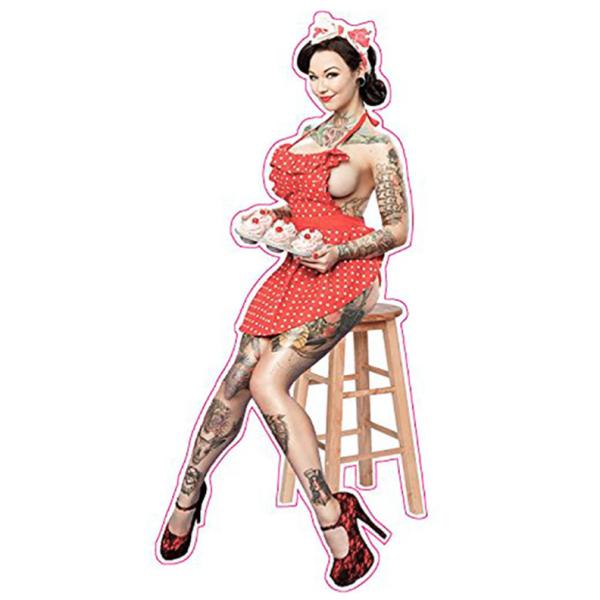 タトゥーガール　セクシーガール　外人ガール　美人　美女　アメリカガール　車　バイク　ガレージ　家具　...