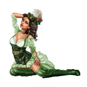 アイルランド美人　セクシーガール　外人ガール　美人　車　バイク　ガレージ　家具　部屋　インテリア　デコレーション　傷隠し　ステッカー1枚D2