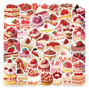 いちごケーキ　フルーツケーキ　苺　イチゴ　洋菓子　誕生日ケーキ　クリスマスケーキ　ケーキ屋　洋食屋　店舗装飾　シール　ステッカー80枚X1