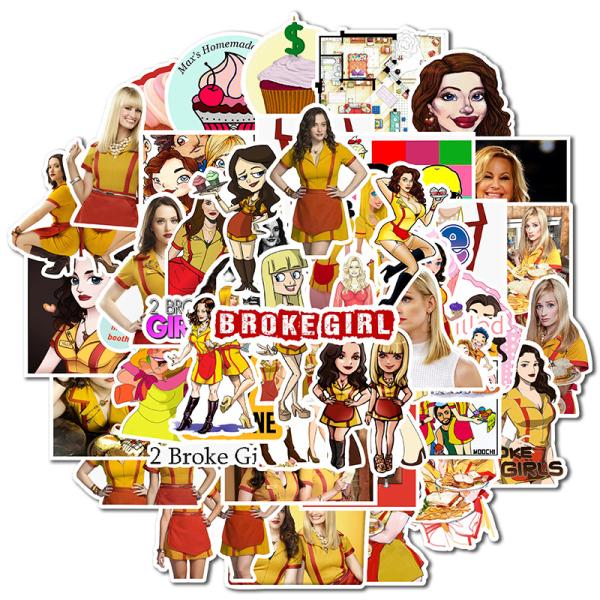 NYボンビー・ガール　2Broke Girls　アメリカ　洋画　人気海外ドラマ　シール　ステッカーボ...