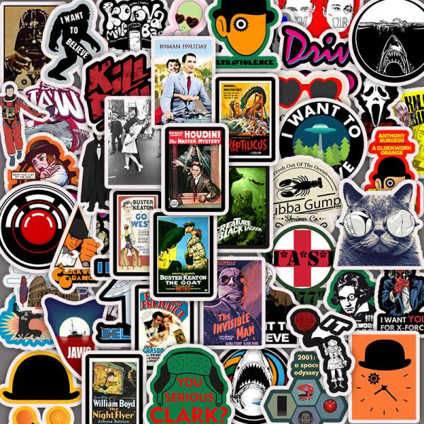 名作映画　洋画　ハリウッド映画　有名シーン　ローマの休日　シール　ステッカーボム　デカール　ステッカ...