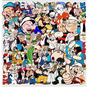 ポパイ シンブル・シアター ほうれん草 アメコミ アメリカアニメ 人気キャラクター ステッカー50枚
