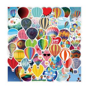 熱気球　ガス気球　ロジェ気球　気球　遊覧飛行　風船　かわいい　カラフル　シール　ステッカー50枚XQ｜alanzoe