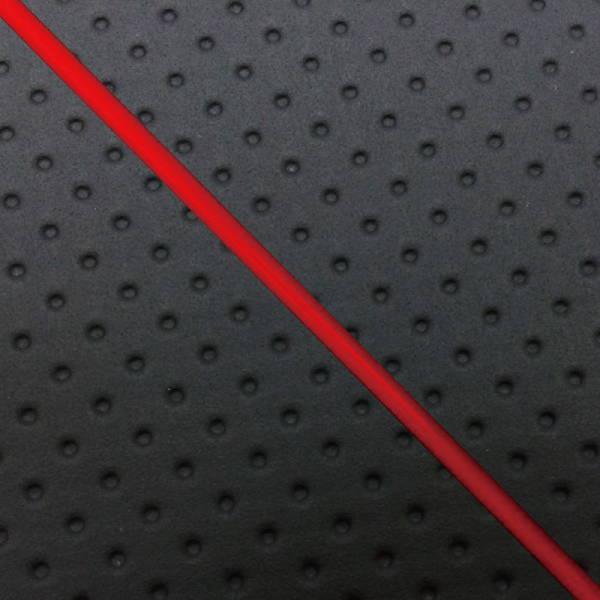 日本製 カスタム シートカバー チョイノリ エンボス黒/赤パイピング  張替 純正シート 対応