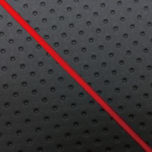 Z900RS カスタム シートカバー エンボス黒/後部:赤パイピング 張替 純正シート 対応｜alba-mcps