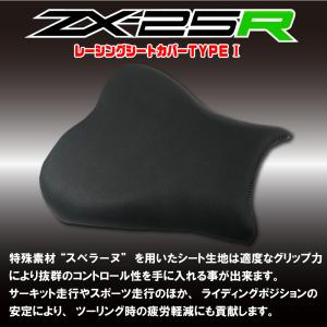 ZX-25R/ZX25R フロント レーシングシートカバー TYPE1 スベラーヌ黒  純正シート 対応 (張替工賃・返却送料込)