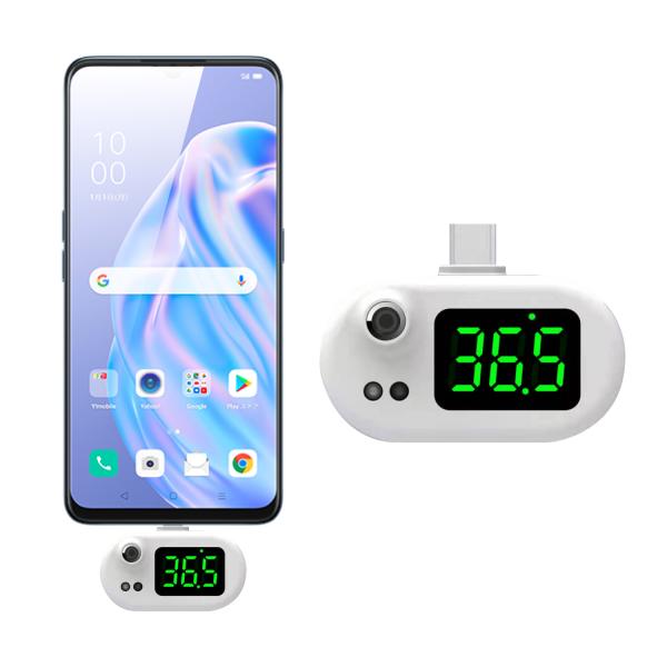 スマホ非接触温度計 スマートフォン Android Type-C USB端子 電子温度計 1秒計測 ...