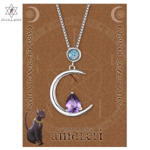開運 グッズ アクセサリー ネックレス ブルージルコン オパール ムーン