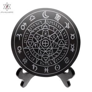 開運グッズ 魔除 黒曜石 ミラー オブシディアン ペンタクルミラー