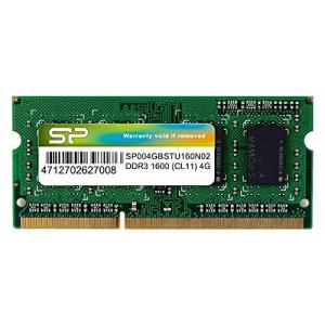 シリコンパワー ノートPC用メモリ DDR3 1600 PC3-12800 4GB×1枚204Pin Mac 対応 SP004GBSTU160