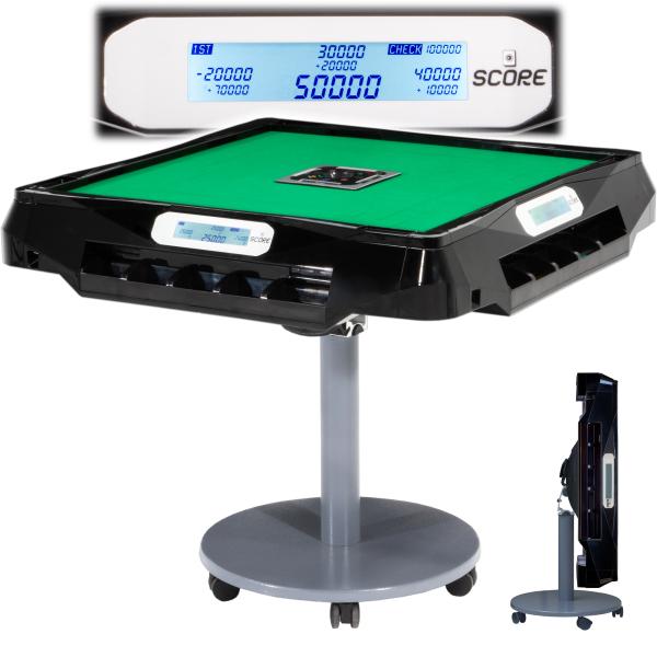 全自動麻雀卓 家庭用 アルバン「スリムヴォイススコア２８」ブラック/点数表示&amp;音声機能付/牌サイズ2...