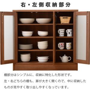 食器棚 幅90cm レンジ台 キッチン収納 北...の詳細画像3