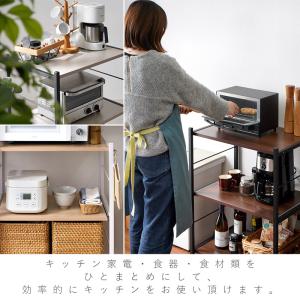 レンジ台 幅60cm 北欧 3段 ラック おし...の詳細画像2