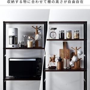冷蔵庫ラック 上 レンジ台 幅60cm レンジ...の詳細画像5