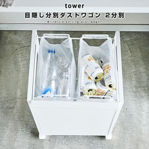 ダストボックス Tower タワー ゴミ箱 ごみ箱 分別 2分別 キャスター キャスター付き コンパクト おしゃれ スタンド ダストワゴン
