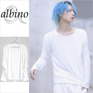 カットソー メンズ ギャザー 変形 長袖 Tシャツ 白t モード系 サロン系 日本製 国産 オリジナル ブランド 白 ホワイト 個性的 中性的 ユニセックス レディース 103 Albino 通販 Yahoo ショッピング