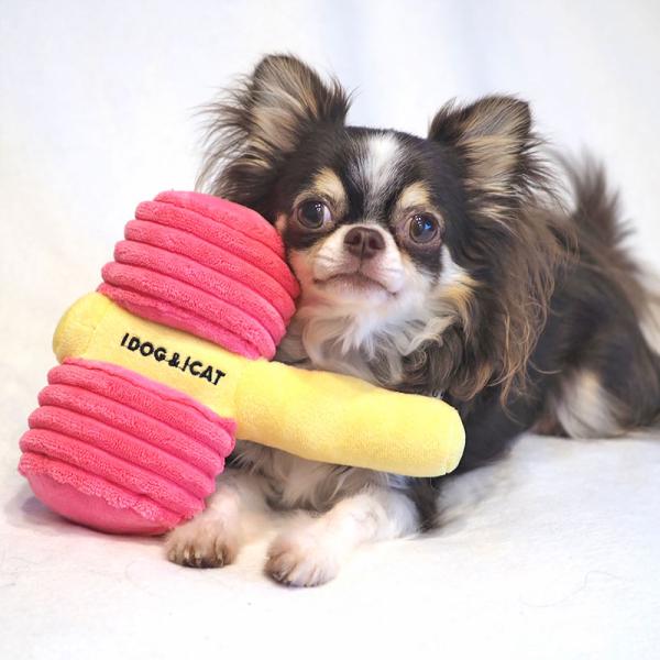 【犬のおもちゃ】iDog ピコピコハンマー カシャカシャと鳴き笛入り