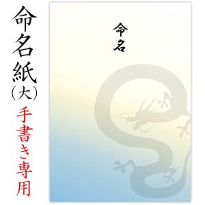 命名紙 用紙のみ デザイン命名紙（龍）手書き専用紙【命名書台紙（大）専用】赤ちゃん 命名書 命名紙 かわいい おしゃれ 用紙 お七夜 命名式 お祝い｜albumyasan