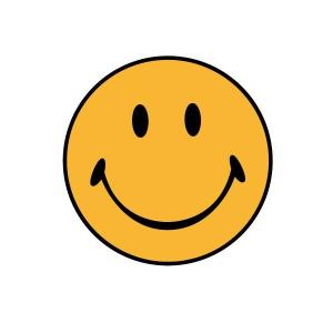 スマイリー SMILEY ステッカー ニコちゃん Lサイズ 110Φ イエロー SP