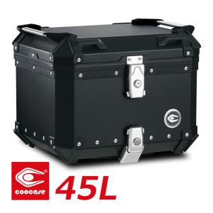 COOCASE クーケース バイク用 アルミトップケース 45L ブラック CCX450B マルチポケット付き｜あるふぁここ プラザ店